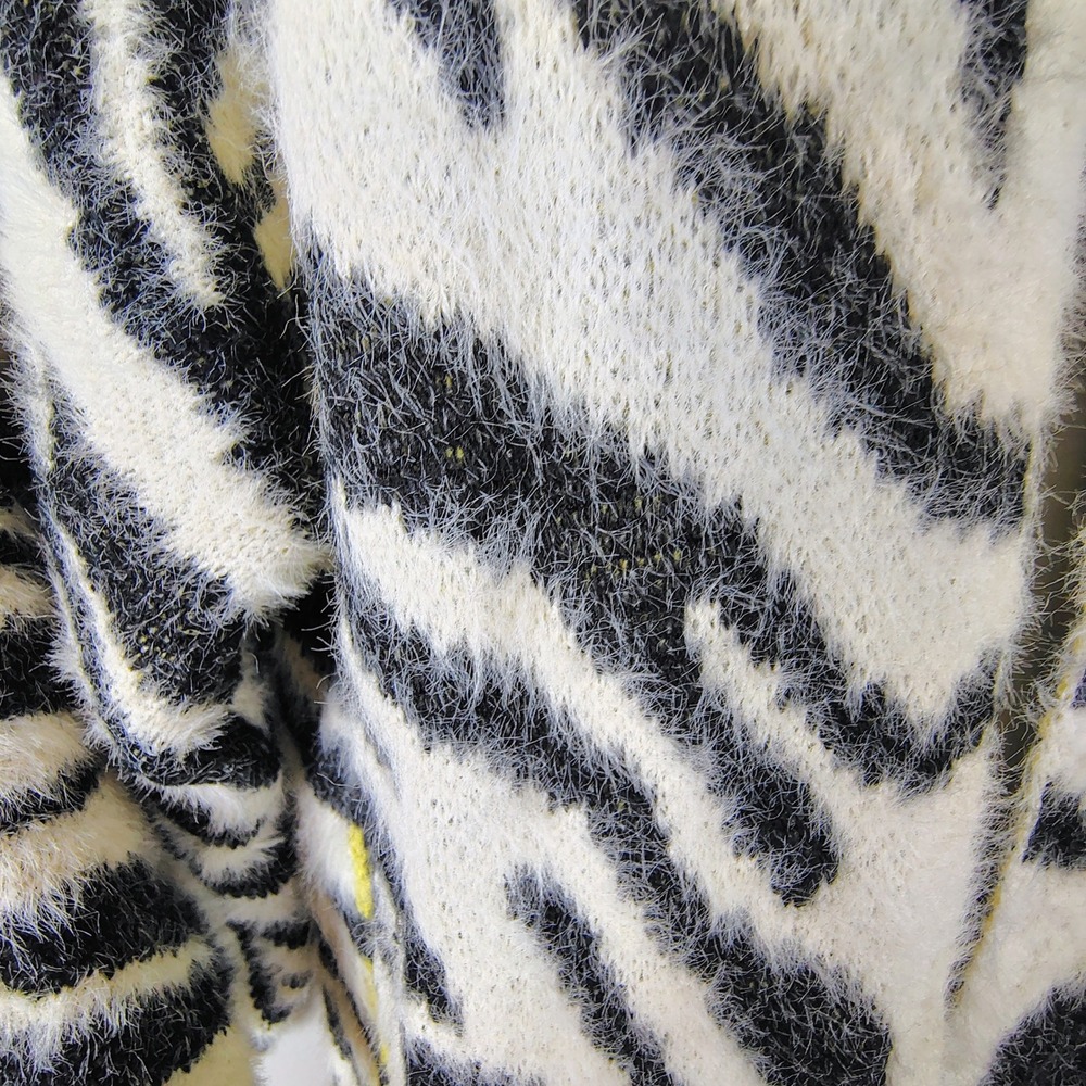 Do Everything In Love Zebra Print Fuzzy Longline Cardigan OS animal mob wife - Picture 4 of 14